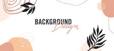 Beyaz arkaplanda çiçek unsurları olan vektör arkaplan tasarımı