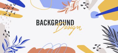 Gri arkaplanda çiçek unsurları olan vektör arkaplan tasarımı