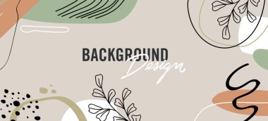 Gri arkaplanda çiçek unsurları olan vektör arkaplan tasarımı