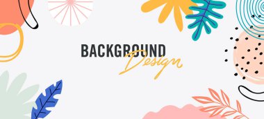 Gri arkaplanda çiçek unsurları olan vektör arkaplan tasarımı