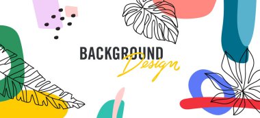 Beyaz arkaplanda çiçek unsurları olan vektör arkaplan tasarımı