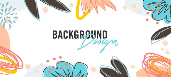 Design Fundo Vetorial Com Elementos Florais Fundo Branco —  Vetores de Stock