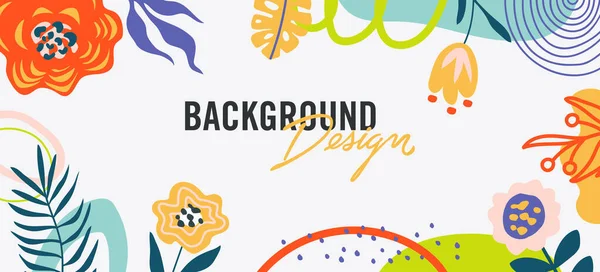 Gri arkaplanda çiçek unsurları olan vektör arkaplan tasarımı