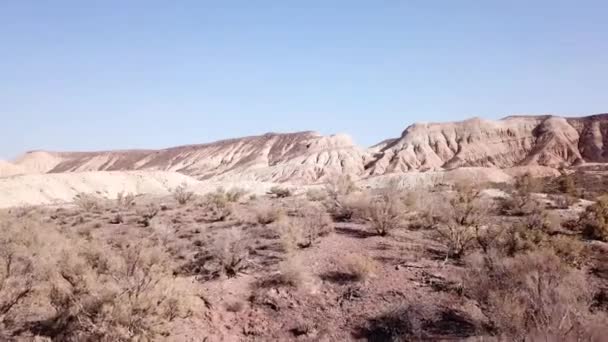 Colored hills of the gorge in the desert. — Stock Video