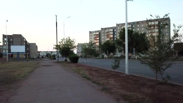 A small town on the shore of the Balkhash lake. — Stock Video