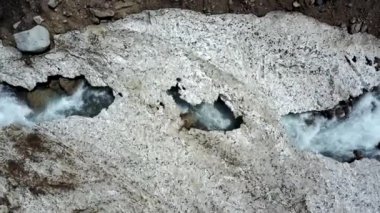 Ormandaki nehir. Yukarıdan görünüşü.