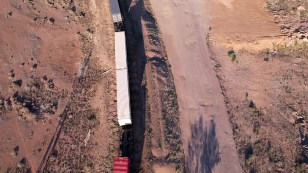 Le train circule en train. Gare ferroviaire. — Video