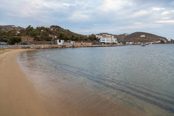 Paralia Gialos Ios Island Greec September 2020 View Sandy Beach — 图库照片