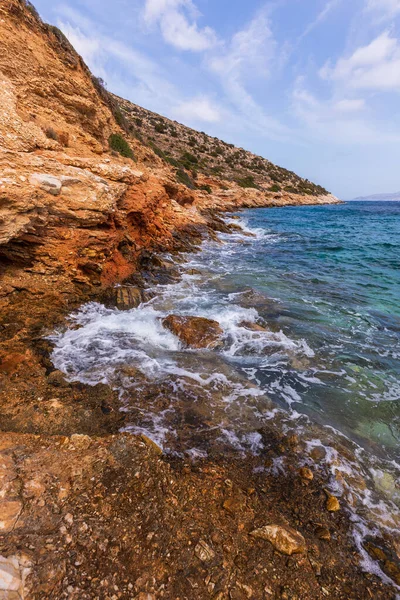 Άποψη Της Παραλίας Της Αγίας Θεοδότης Μιας Από Τις Πιο — Φωτογραφία Αρχείου