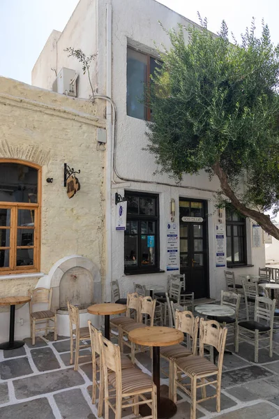 Chora Ios Island Grieks September 2020 Smalle Straat Van Oude — Stockfoto