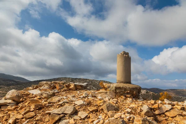 Vue Sur Les Ruines Avec Tour Murs Château Palaiokastro Structure — Photo