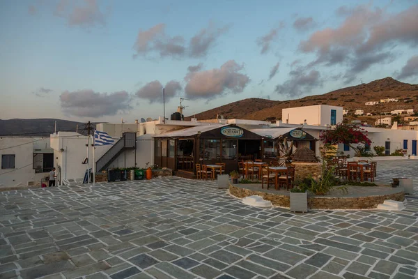 Chora Ios Island Greece Вересня 2020 Main Square Old City — стокове фото