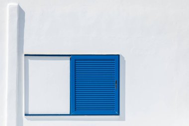 View of the white villas at popular resort in Ios Island. Chora, Ios Island Greece.