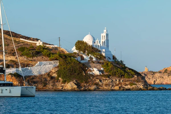 Chora Ios Island Greece September 2020 View Agia Irini Saint — 图库照片