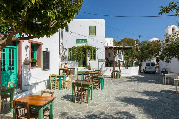 Folegandros Island Chora Greece September 2020 View Main Square Chora — 图库照片