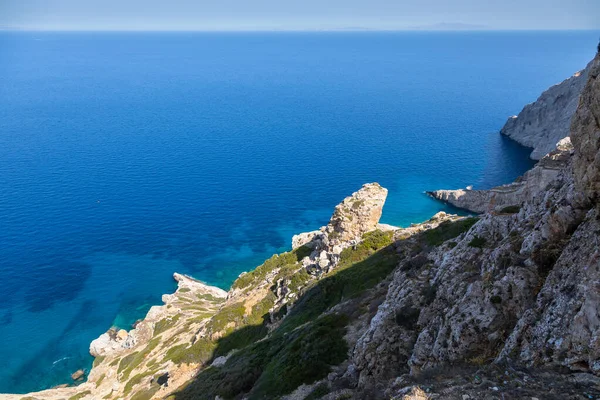 Vista Los Altos Acantilados Isla Folegandros Archipiélago Las Cícladas Grecia —  Fotos de Stock