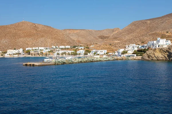 Folegandros Grèce Septembre 2020 Vue Petite Ville Portuaire Sur Île — Photo