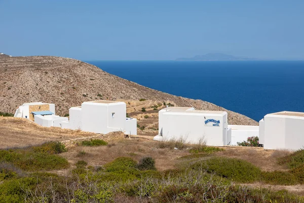 Folegandros Island Grekland September 2020 Utsikt Över Vita Villorna Anemoussa — Stockfoto