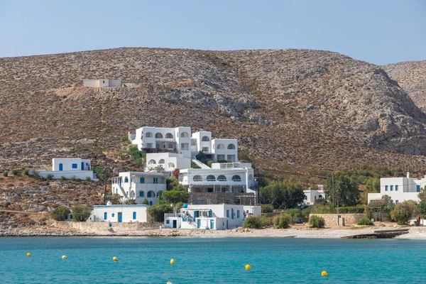 Folegandros Island Griekenland September 2020 Zicht Kleine Havenstad Het Eiland — Stockfoto