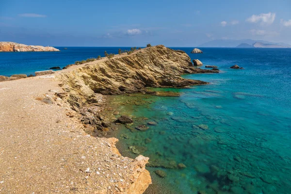 Vista Costa Ilha Folegandros Mar Egeu Arquipélago Das Cíclades Grécia — Fotografia de Stock