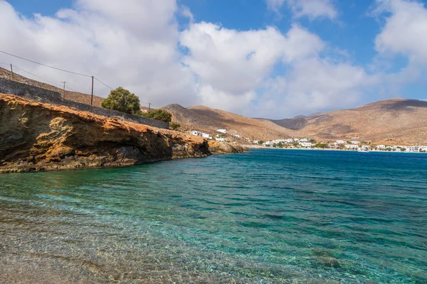 Folegandros Island Greece September 2020 View Small Port Town Island — Foto Stock