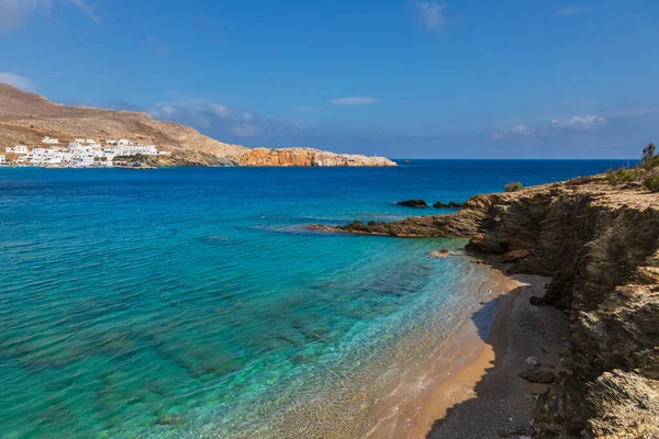 Folegandros Island Greece September 2020 View Small Port Town Island — Fotografia de Stock