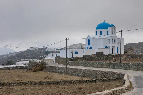 Ano Meria Folegandros Island Greece September 2020 Saint George Church — Stock Photo, Image