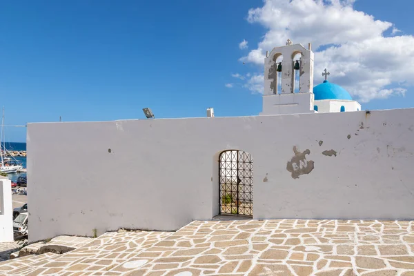 Naousa Île Paros Grèce Septembre 2020 Vue Église Orthodoxe Grecque — Photo