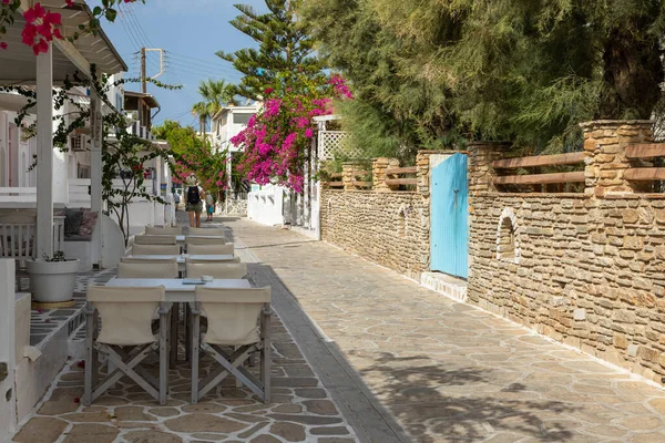 Antiparos Island Greece September 2020 Traditional Greek White Architecture Center — Stock Photo, Image