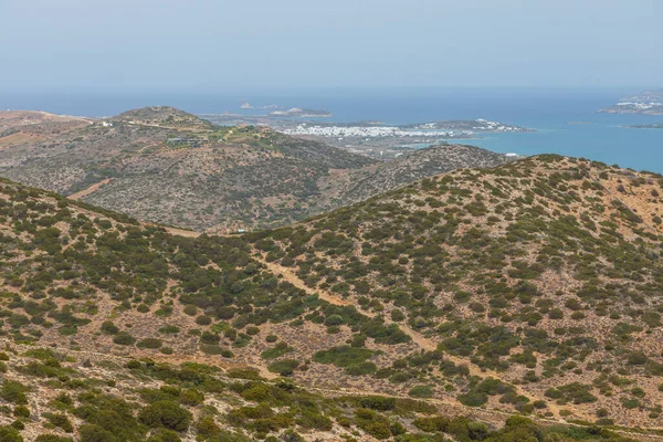 Veduta Della Costa Delle Colline Dell Egeo Isola Antiparos Grecia — Foto Stock