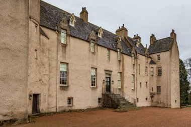 Aberdeenshire, İskoçya 'daki Drum Castle' da. Drum Castle aslında 14. yüzyılda inşa edildi. İngiltere.