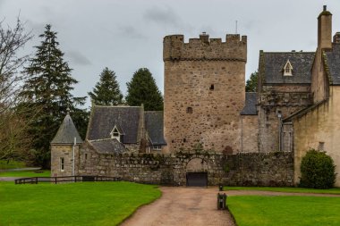 Aberdeenshire, İskoçya 'daki Drum Castle' da. Drum Castle aslında 14. yüzyılda inşa edildi. İngiltere.