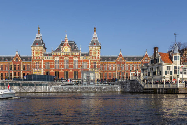 Netherlands, Amsterdam - 12 March 2016: The Rijksmuseum, Dutch National Museum dedicated to arts and history in Amsterdam.