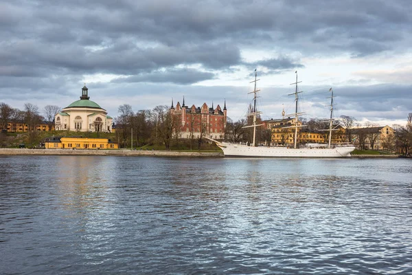 Stockholm April 2016 Utsikt Över Chapman Dunboyne Fullriggat Stålfartyg Förtöjt — Stockfoto