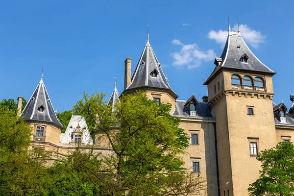 Blick Auf Das Schloss Und Den Park Goluchow Frührenaissance Schloss — Stockfoto