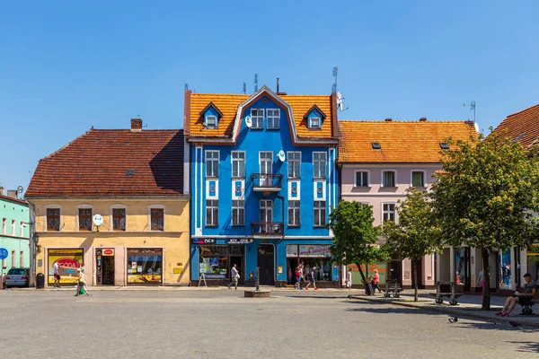 Jarocin Πολωνία Μαΐου 2016 Ιστορικά Σπίτια Γύρω Από Την Κεντρική — Φωτογραφία Αρχείου