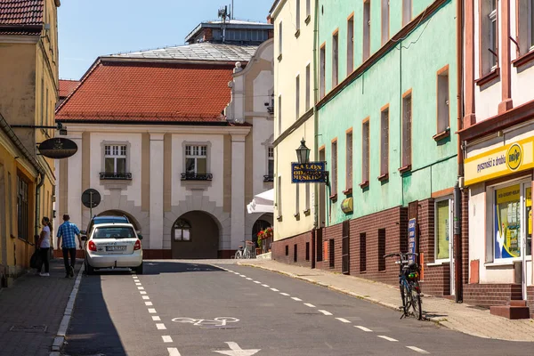 Jarocin Polonia Mayo 2016 Plaza Principal Con Ayuntamiento Barroco Que — Foto de Stock