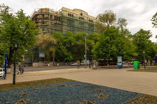 Chisinau República Moldavia Mayo 2016 Una Vista Arquitectura Largo Calle — Foto de Stock