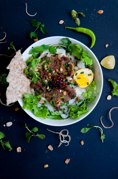 Fideos Vietnamitas Quang Cocina Tradicional Vietnamita — Foto de Stock