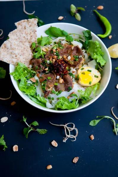 Fideos Vietnamitas Quang Cocina Tradicional Vietnamita — Foto de Stock