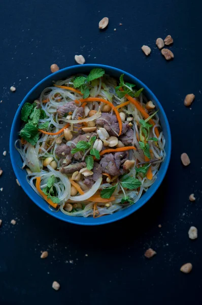 Fideos Mixtos Con Verduras Crudas — Foto de Stock