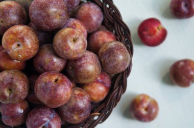 Taze erikler sepette