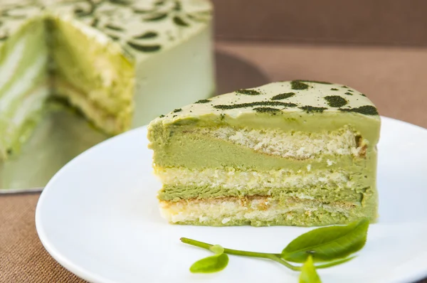 Green tea cake — Stock Photo, Image