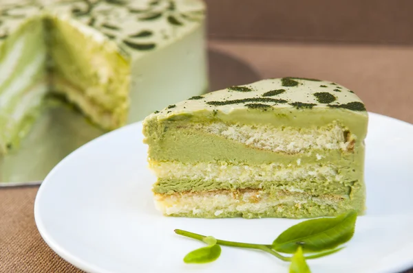 Зелений чай торт Стокова Картинка