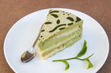 Japon matcha yeşil çay pasta