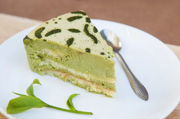 Japanese Matcha Green tea cake — Stock Photo, Image