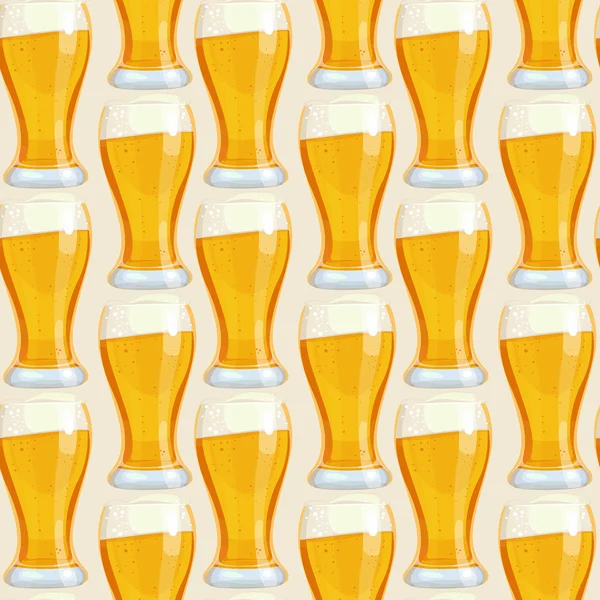 Bezszwowe patern złota piwa — Wektor stockowy