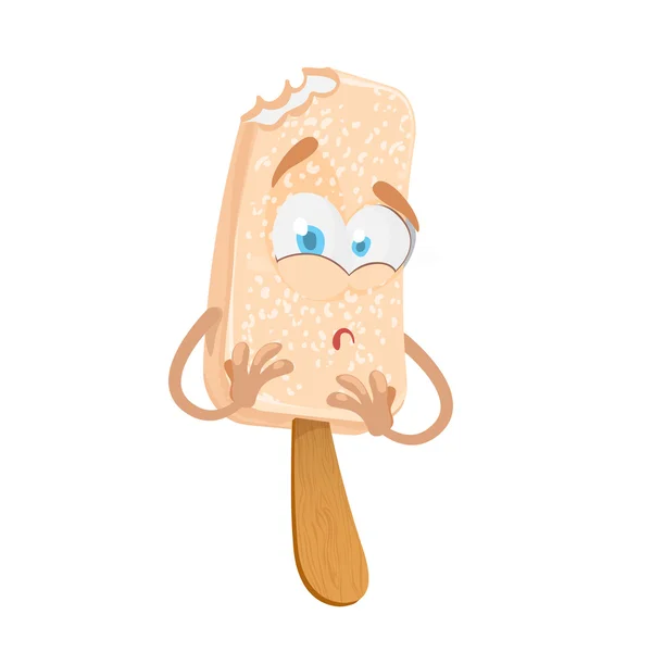 Vector illustration ice cream character — Stock Vector