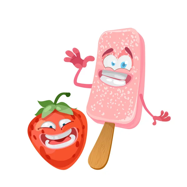 Ilustrație vectorială personaj înghețată — Vector de stoc