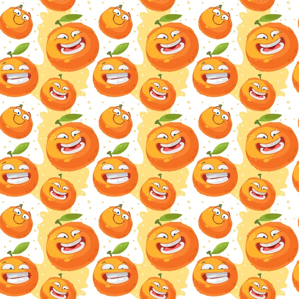 Naadloze patroon met sinaasappel — Stockvector
